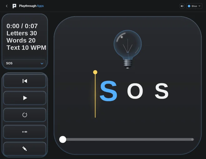 Learn Morse application screenshot